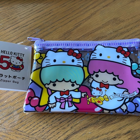 Sanrio Little Twin Stars Zipper Bag NWT - Picture 1 of 2